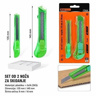 KMT Mali skalpel nož set A 9364656 Set od 2 noža za skidanje/rezanje