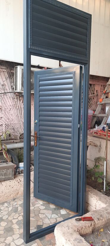 Həyət darvazaları: Yeni Taxta Həyət darvazası, Jalüz, Avtomatik, rəng - Göy, Kredit yoxdur, Ödənişli quraşdırma, Ödənişli çatdırılma — 4