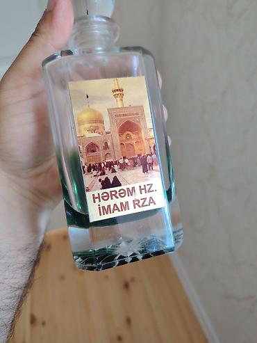 dor goz: Məhsul: “Hərəm Hz. İmam Rza” etiketi ilə şüşə ətir qabı - Şəffaf — 1