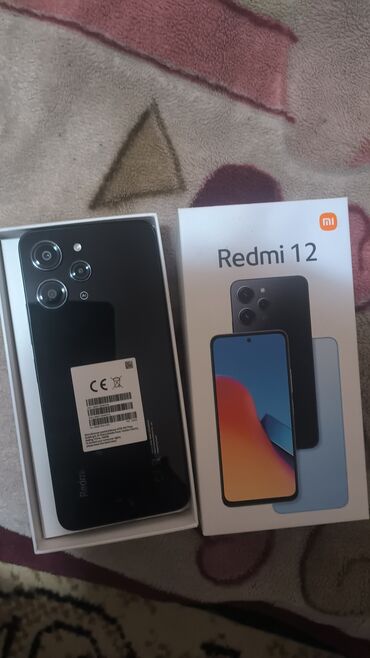 телефон redmi 10: Xiaomi, Redmi 12, Б/у, 256 ГБ, цвет - Черный, 1 SIM, 2 SIM