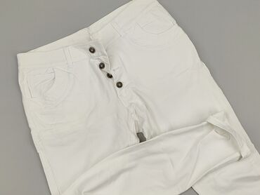 dzianinowe spodnie z szerokimi nogawkami: Material trousers for women, size S (EU 36)