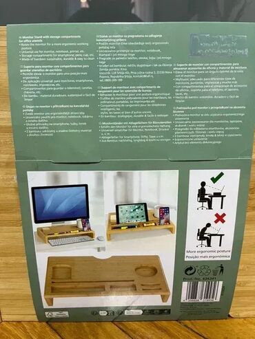 Druga oprema za računare i laptopove: Stalak za monitor od bambusa WENKO Germany, dimenzija cca 60,1 x 30 x — 10