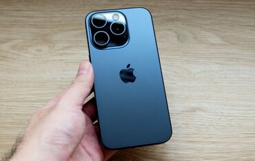 resmi: IPhone 15 Pro, 128 GB, Blue Titanium, Face ID, Simsiz şarj, Sənədlərlə