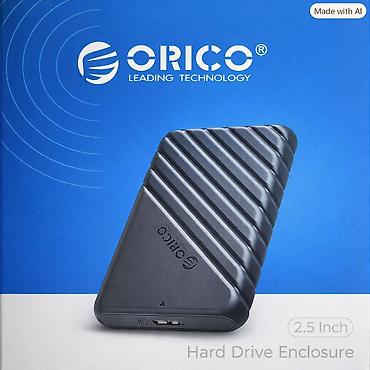 xarici sert disk: ORICO 2.5” HDD/SSD Box USB 3.0 – Yeni | Qara & Şəffaf | Endirimli — 2