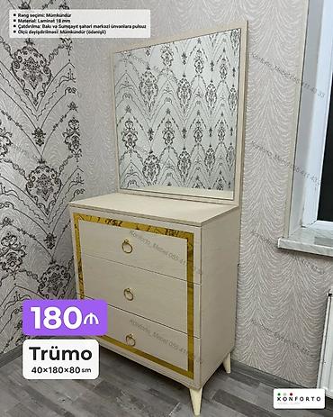 Trümo – güzgülü komod Ölçü: 40 × 180 × 80 sm Material: 18 mm lalafo.az -da Trümo – güzgülü komod Ölçü: 40 × 180 × 80 sm Material: 18 mm