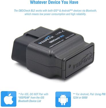 Alati za automobile: Veepeak OBDCheck BLE OBD2 Bluetooth 4.0 za iOS i Android Auto — 6