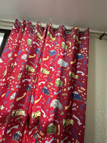 ткань на шторы: Штора в детскую комнату, плотная ткань дак, высота 280 см, ширина 290