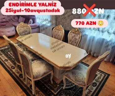 Dolablar: Qonaq otağı üçün, Yeni, 6 stul