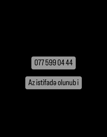 SİM-kartlar: Number: ( 077 ) ( 5990444 ), Yeni