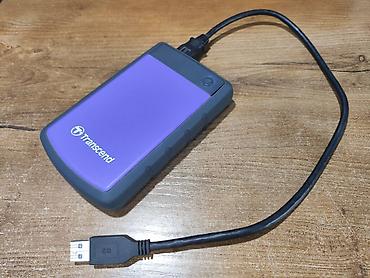 Жесткие диски, переносные винчестеры: Накопитель, Б/у, Transcend, HDD, 3 ТБ, 2.5" — 2