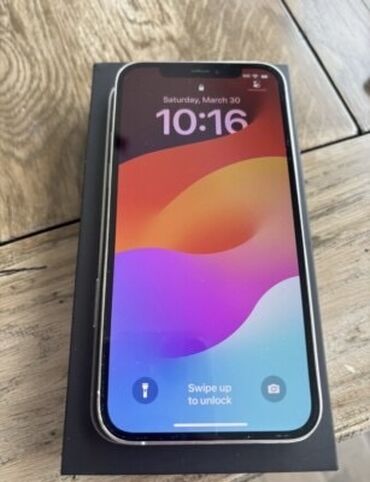 купить айфон 12: IPhone 12 Pro, Колдонулган, 128 ГБ, Күмүш, Куту, 85 %