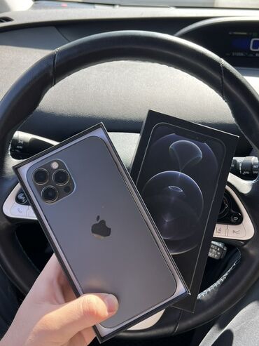 меняю на дачу: IPhone 12 Pro Max, Колдонулган, 128 ГБ, Графит, Коргоочу айнек, Каптама, Кабель, 81 %