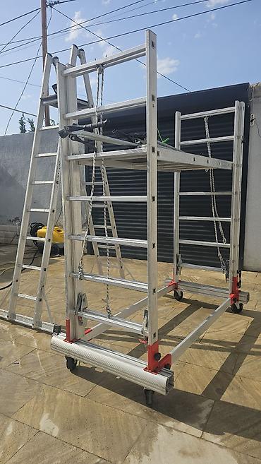 Nərdivanlar: Alüminium mobil iskele (platformalı) - Material: yüngül və möhkəm — 2