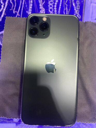 Apple iPhone: IPhone 11 Pro, 64 GB, Matte Midnight Green, Simsiz şarj, Face ID