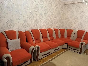 Divan və kreslo dəstləri: Künc divan dəsti – böyük ölçülü, L formalı - Rəng: narıncı-bej — 2