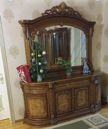 tac mebel: Klassik üslubda taxta qonaq otağı dəsti - Material: təbii ağac — 2
