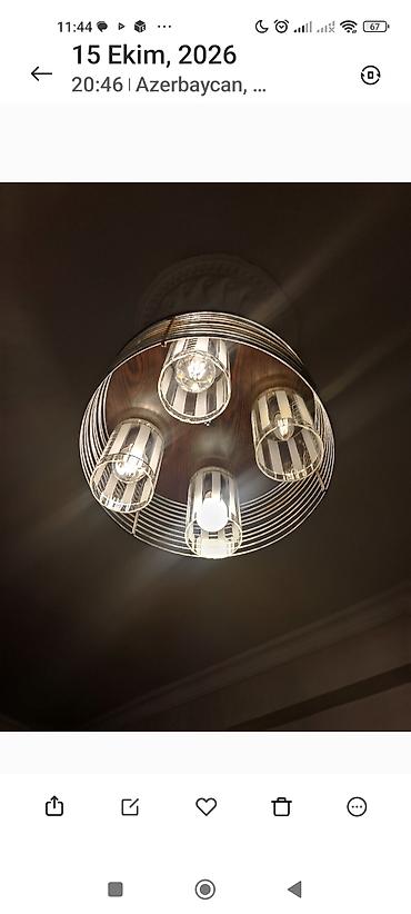 Çılçıraq, 4 lampa, Metal lalafo.az -da Çılçıraq, 4 lampa, Metal