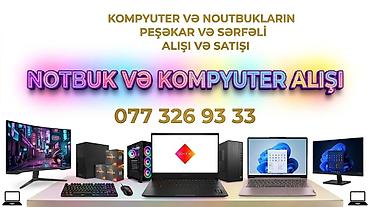 Masaüstü kompüterlər və iş stansiyaları: Xidmət: Notbuk və kompüterlərin alışı və satışı Təsvir: - Notbuk və — 1