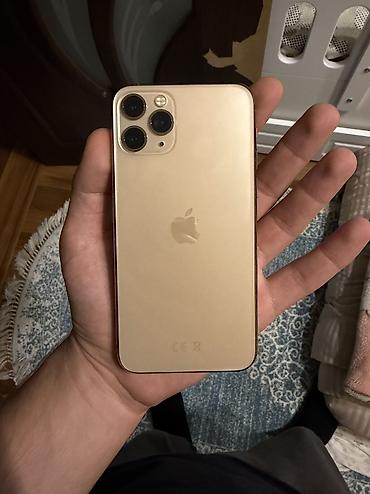 iphone cs: IPhone 11 Pro, 256 GB, Matte Gold, Zəmanət, Simsiz şarj, Sənədlərlə — 1