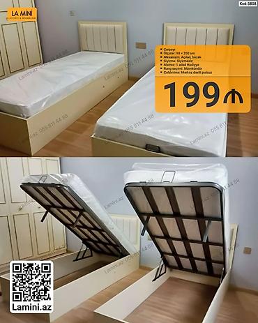 Çarpayı – açılan, bazalı model - Ölçü: 90 × 200 sm - Mexanizm lalafo.az -da Çarpayı – açılan, bazalı model - Ölçü: 90 × 200 sm - Mexanizm