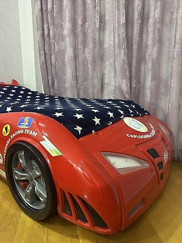 Детская мебель: Uşaq maşın-çarpayı – qırmızı “race car” dizaynı - Material: möhkəm — 2