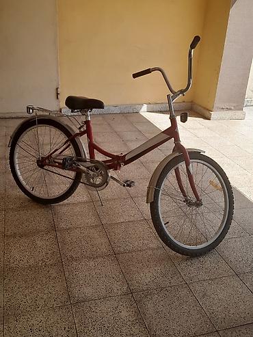 velosiped 26 saft: Şəhər tipli uşaq/yeniyetmə velosipedi - Rəng: qırmızı, gümüşü dekorla — 1