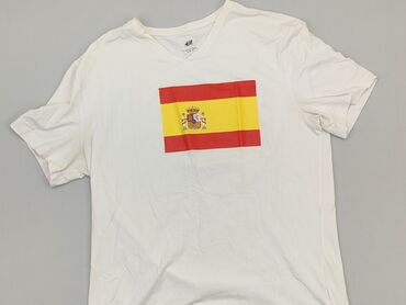 białe bawełniane t shirty: T-shirt, H&M, L (EU 40), condition - Good