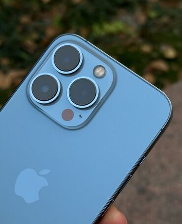 Apple iPhone: IPhone 13 Pro, Б/у, 128 ГБ, Sierra Blue, Защитное стекло, Чехол, 100 %