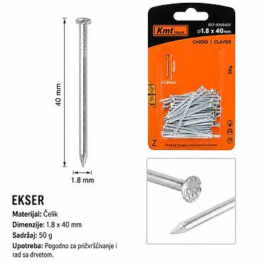 KMT Beli gvozdeni ekser 9368405 Opis: - Beli gvozdeni/čelični ekseri na lalafo.rs KMT Beli gvozdeni ekser 9368405 Opis: - Beli gvozdeni/čelični ekseri