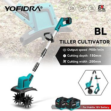taxıl bicən konbayın: YOFIDRA BL Tiller/Cultivator – akkumulyatorla işləyən oturaq torpaq — 2