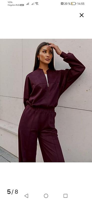 nike tech flecce: Женский комплект: джемпер на молнии + брюки. Цвета: глубокий — 2