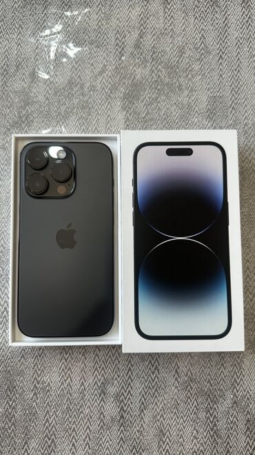 телефон iphone 7: IPhone 14 Pro, Б/у, 256 ГБ, Черный, Коробка, 82 %