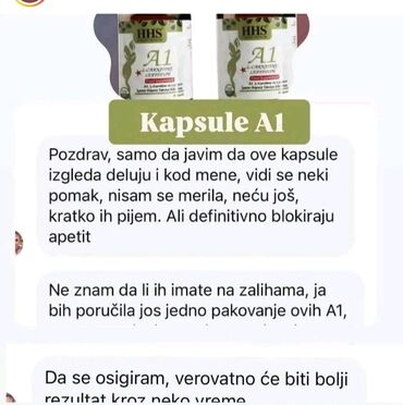 Suplementi: A1 KAPSULE - Oblik: kapsule - Pakovanje: 30 kapsula, neto 16,025 g — 12