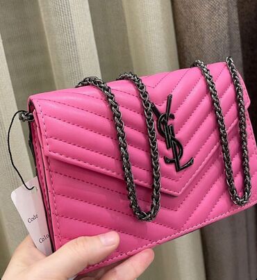 pink cosmo torbe cena: Waist bag, YSL, Material: Leather