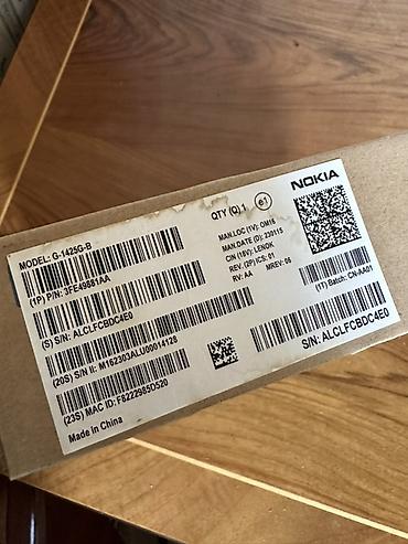 nokia gpon modem: Nokia 5G G-1425G-B GPON/ONT router Xüsusiyyətlər: - Brend/model — 1