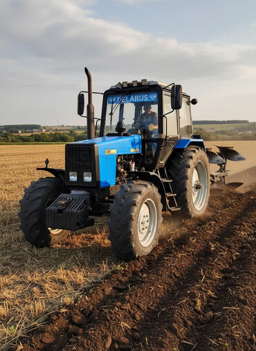 Traktorlar: Belarus 1221 traktoru - Güclü 6 silindrli dizel mühərrik - Ön çəki — 1