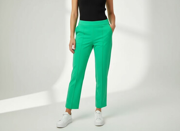 sandaly na koturnie w ccc: C&A, Material trousers for women, size L