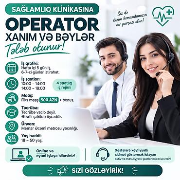 smm isi: Çağrı mərkəzi operatoru tələb olunur — 1