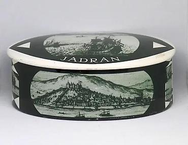 Kutije za odlaganje: Vintage Toleware limena kutija JADRAN 1960. Vintage Toleware limena — 10