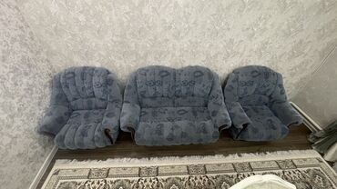 супер удобный диван: Мягкий комплект для гостиной: диван + 2 кресла - Состав: трехместный