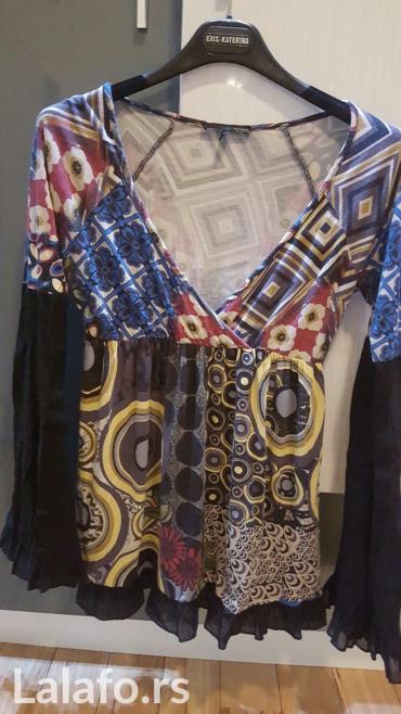 Košulje, bluze i tunike: 9Fashion Woman, S (EU 36), Saten, Geometrijski, bоја - Crna
