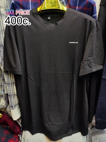 colins футболки мужские in Кыргызстан | ДЖИНСЫ: Черная футболка с надписью porsche
размер 48-58
