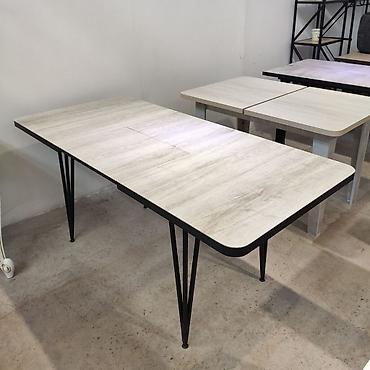 study table: Стол "Бабочка" с металлическими ножками Длина: 130/190 см Ширина: 80 — 6