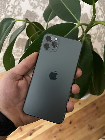 Apple iPhone: IPhone 11 Pro Max, 64 GB, Yaşıl, Barmaq izi, Simsiz şarj, Face ID