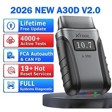 Alati za automobile: Novo- XTOOL Anyscan A30D V2.0 Bluetooth OBD2 CANFD FCA Cena skenera — 2