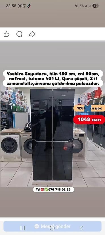 irshad soyuducu: Anbardan satış Soyuducu modelləri Ünvana çatdırılma pulsuzdur 1) — 8