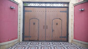 Həyət darvazaları: İkiqanadlı avtomatik darvaza sistemi - Material: möhkəm metal karkas — 4