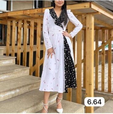 кыргызский платье: Повседневное платье, Made in KG, Осень-весна, Средняя модель, Прямое, XS (EU 34), XL (EU 42), 2XL (EU 44)