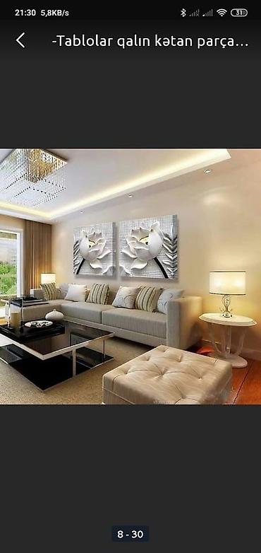 Şəkillər, tablolar: -Tablolar qalın kətan parça üzərində, tam keyfiyyətli və şəklin — 15