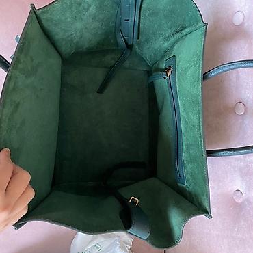 Çantalar: Celine Luggage Tote – tünd yaşıl rəng - Material: hamar toxumalı — 3